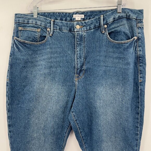 Good American Women's Plus High Rise Blue Jeans Size 22 - Picture 3 of 9